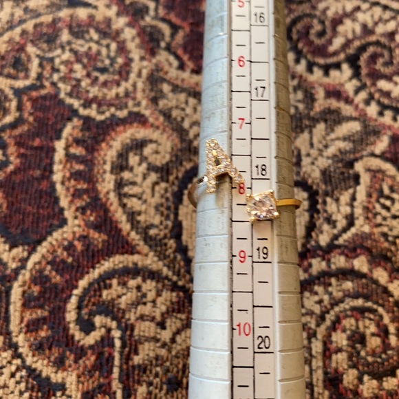 Initial S D A letter Ring Gold plated size 7 and 8 - Picture 10 of 12